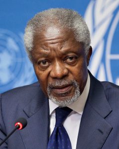 kofi annan ex secretario geral da onu em 2012